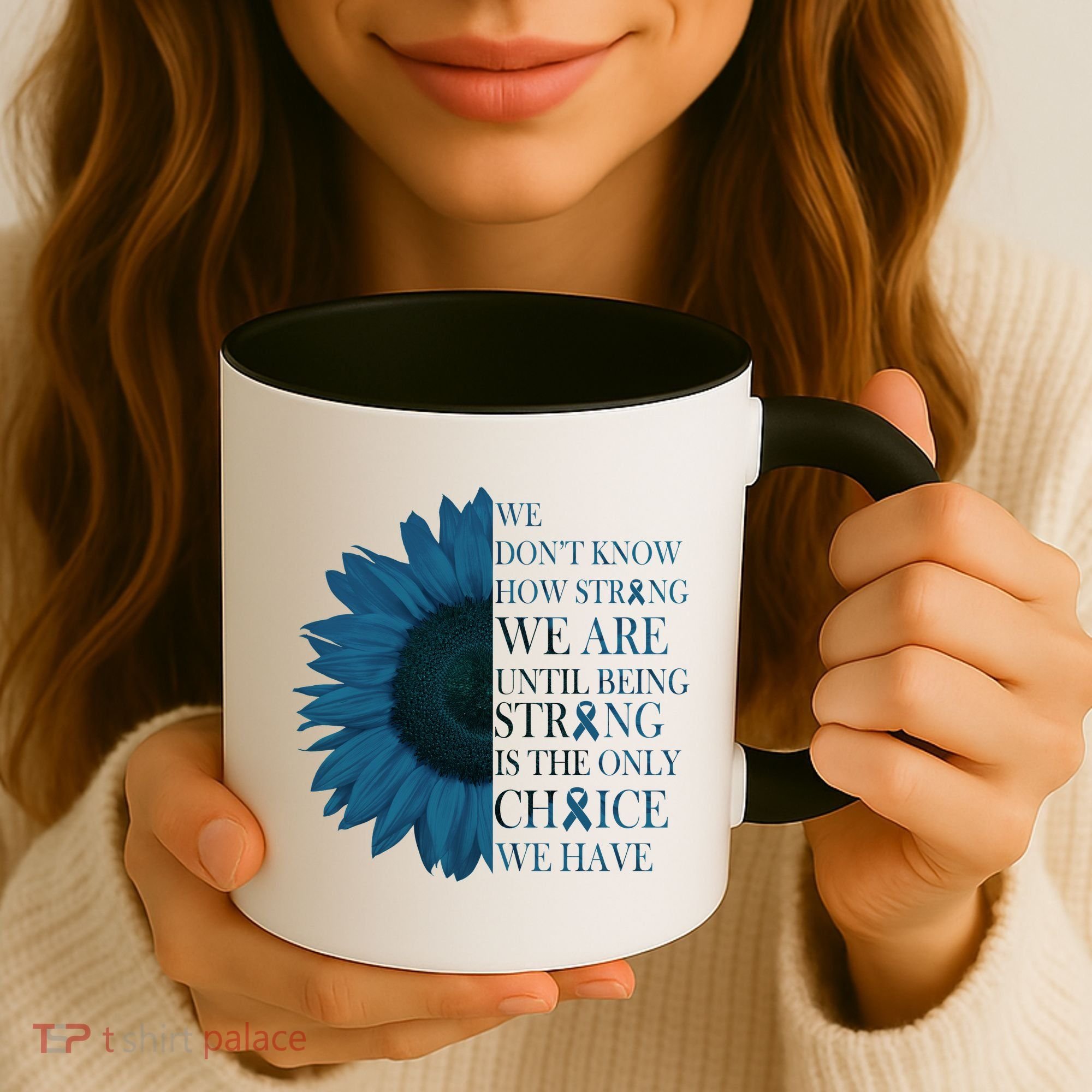 Colon Cancer Awareness Sunflower Coffee Mug