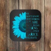 Colon Cancer Awareness Sunflower Coaster thumb 0