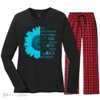 Colon Cancer Awareness Sunflower Women's Long Sleeve Flannel Pajama Set  thumb 0