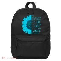 Colon Cancer Awareness Sunflower 16 in Basic Backpack thumb 0