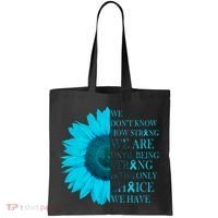 Colon Cancer Awareness Sunflower Tote Bag thumb 0