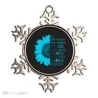 Colon Cancer Awareness Sunflower Ornament thumb 0