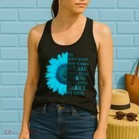 Colon Cancer Awareness Sunflower Women's Tank Top thumb 2
