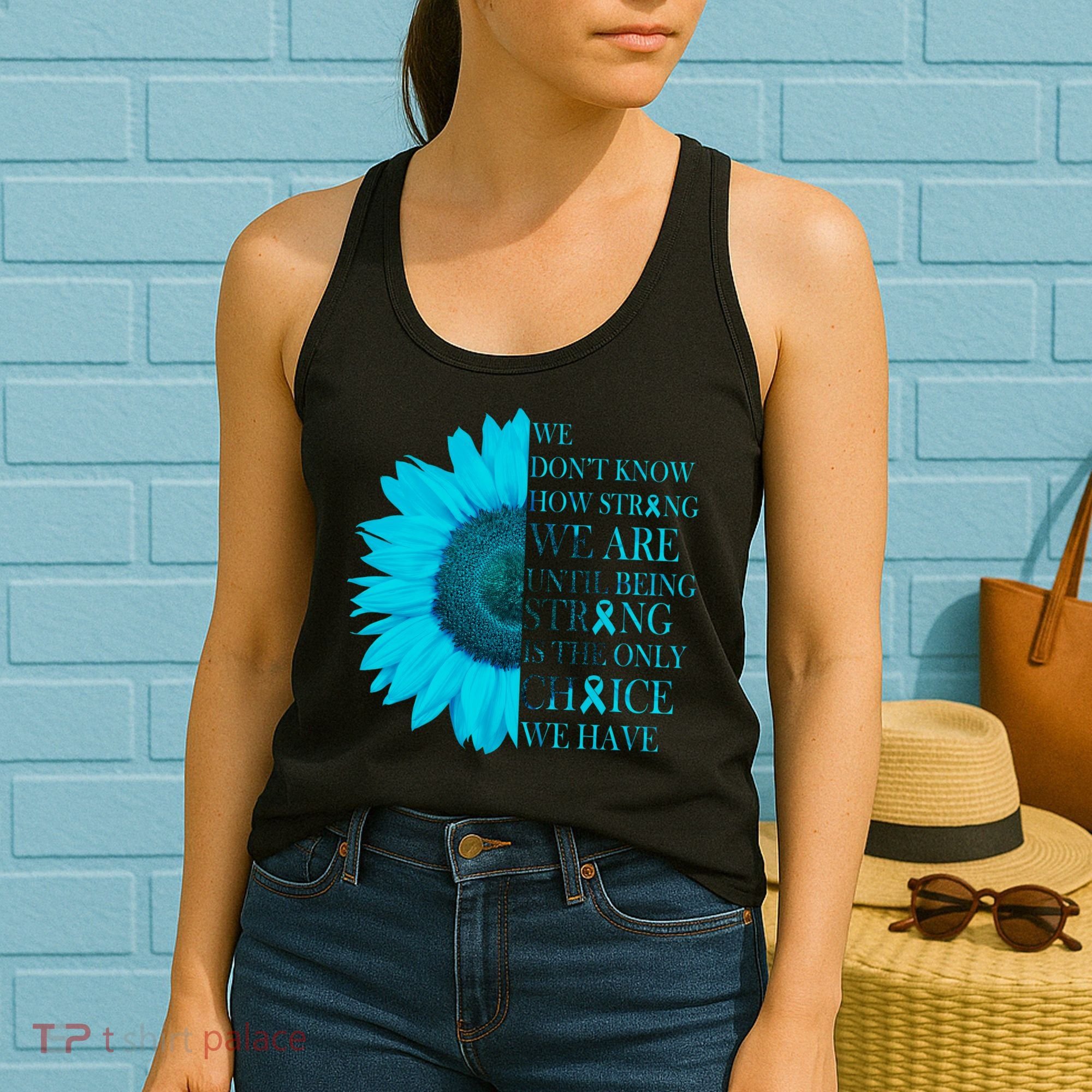 Colon Cancer Awareness Sunflower Women's Tank Top