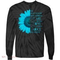 Colon Cancer Awareness Sunflower Tie-Dye Long Sleeve Shirt thumb 0