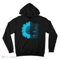 Colon Cancer Awareness Sunflower Tall Hoodie thumb 0
