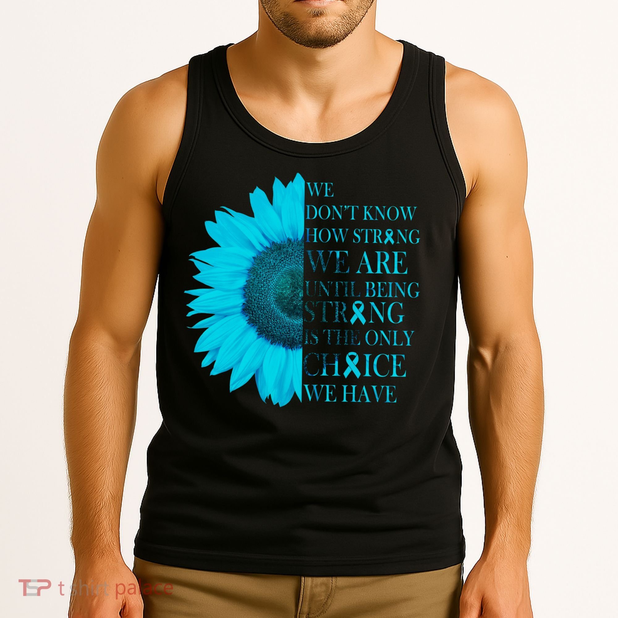 Colon Cancer Awareness Sunflower Tank Top