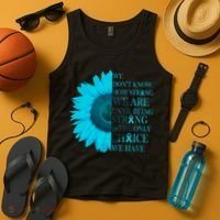 Colon Cancer Awareness Sunflower Tank Top thumb 4