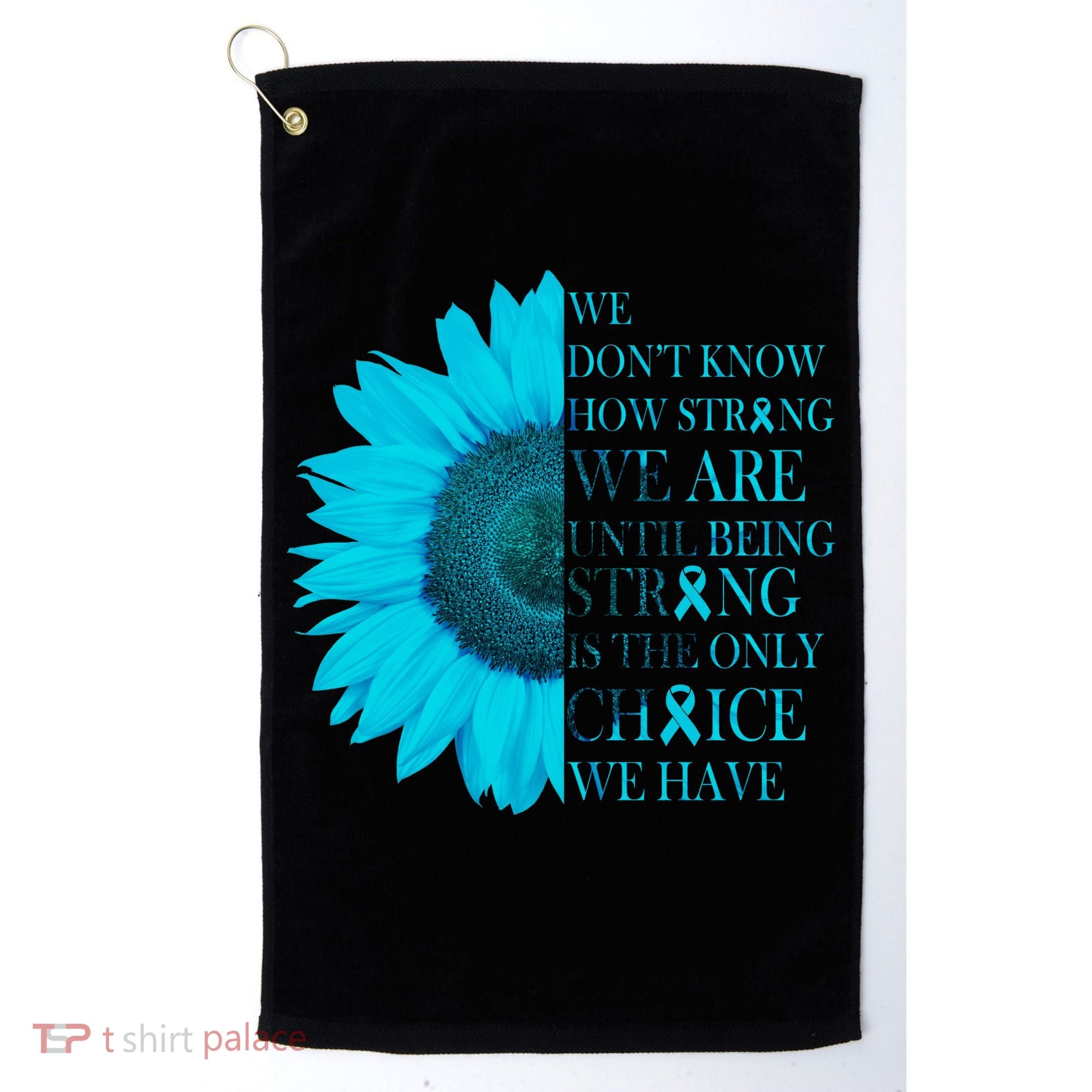 Colon Cancer Awareness Sunflower Golf Towel