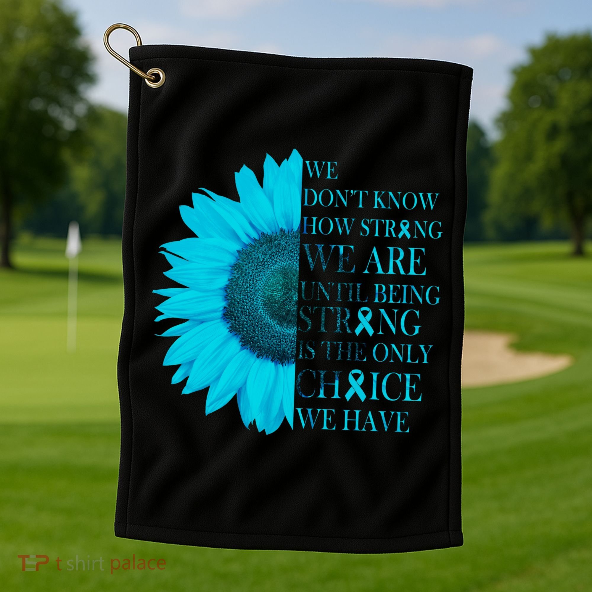Colon Cancer Awareness Sunflower Golf Towel