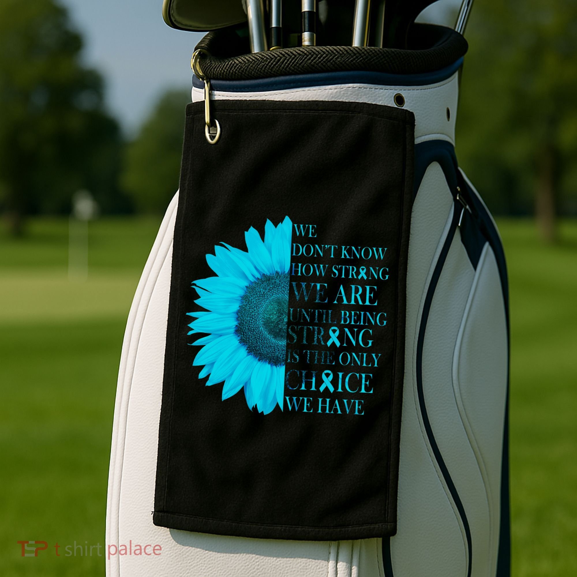 Colon Cancer Awareness Sunflower Golf Towel
