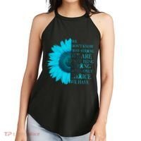 Colon Cancer Awareness Sunflower Women's Perfect Tri Rocker Tank thumb 2