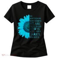 Colon Cancer Awareness Sunflower Women's T-Shirt thumb 0