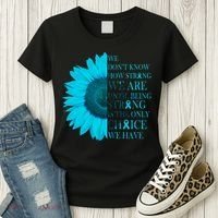 Colon Cancer Awareness Sunflower Women's T-Shirt thumb 3