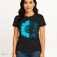 Colon Cancer Awareness Sunflower Women's T-Shirt thumb 4
