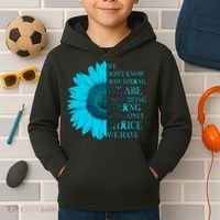 Colon Cancer Awareness Sunflower Kids Hoodie thumb 2