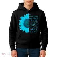 Colon Cancer Awareness Sunflower Kids Hoodie thumb 4
