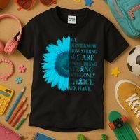 Colon Cancer Awareness Sunflower Kids T-Shirt thumb 3