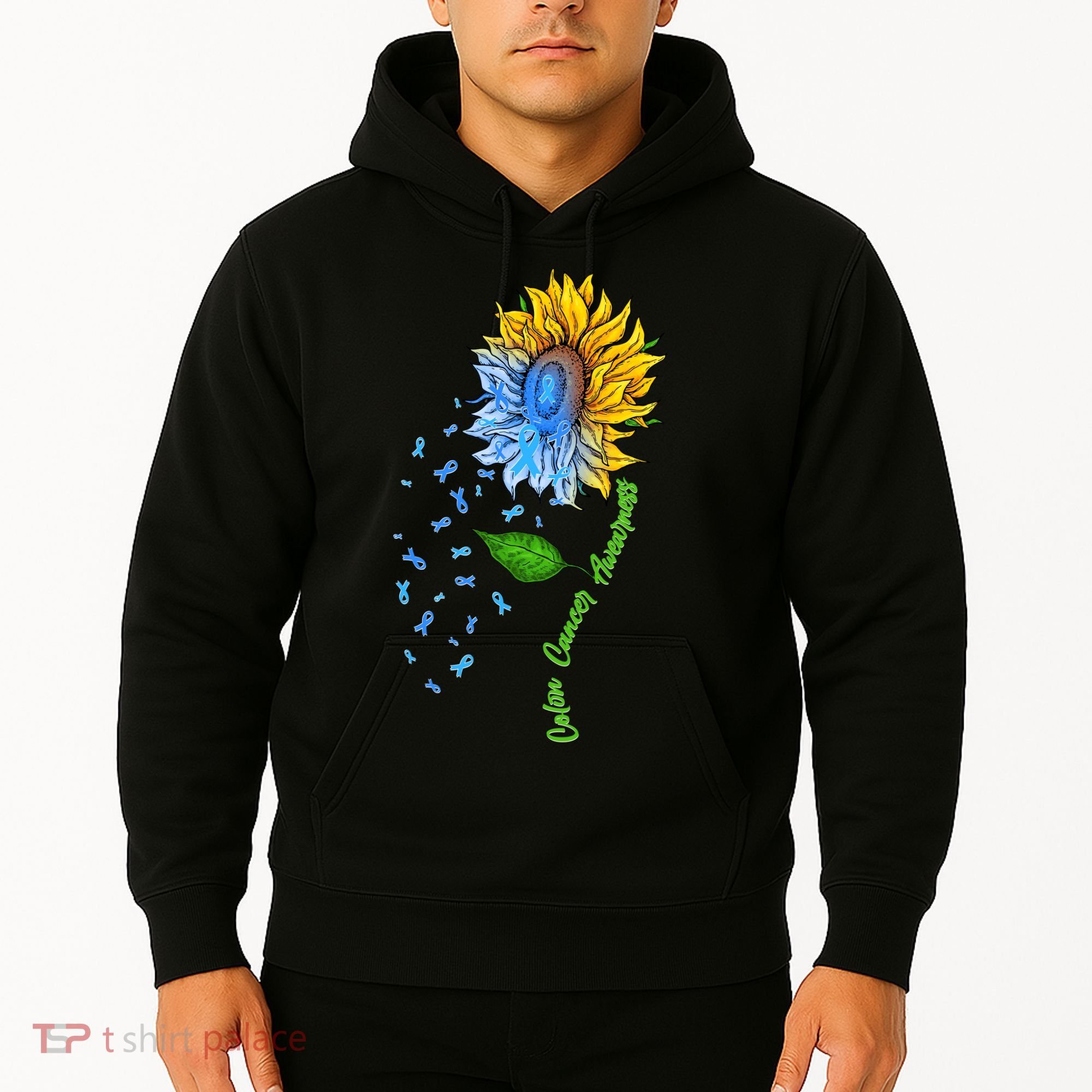Colon Cancer Awareness Sunflower Support Hoodie