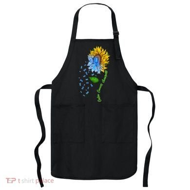 Colon Cancer Awareness Sunflower Support Apron