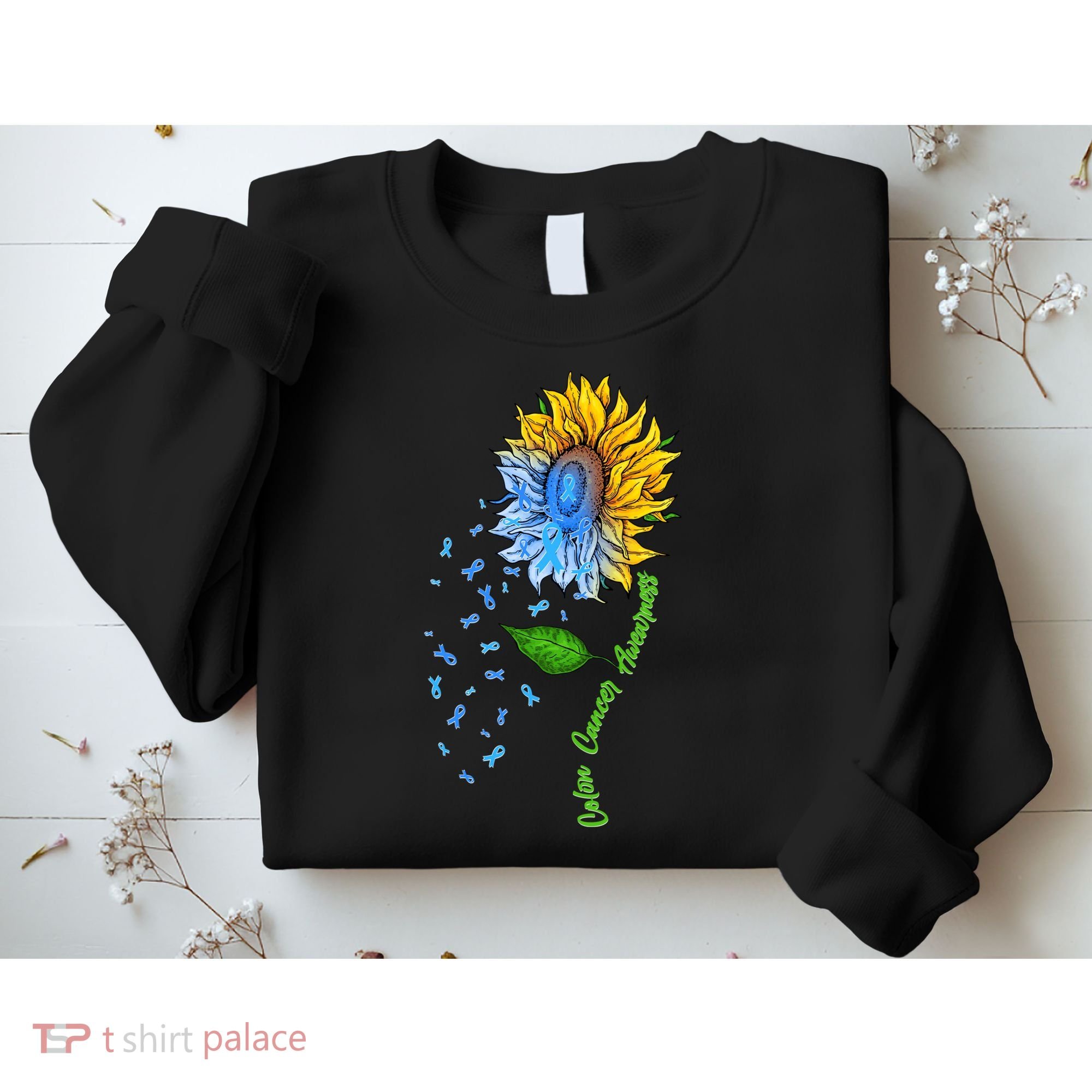 Colon Cancer Awareness Sunflower Support Sweatshirt