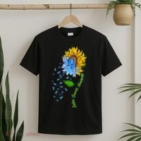 Colon Cancer Awareness Sunflower Support T-Shirt thumb 2