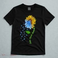 Colon Cancer Awareness Sunflower Support T-Shirt thumb 5