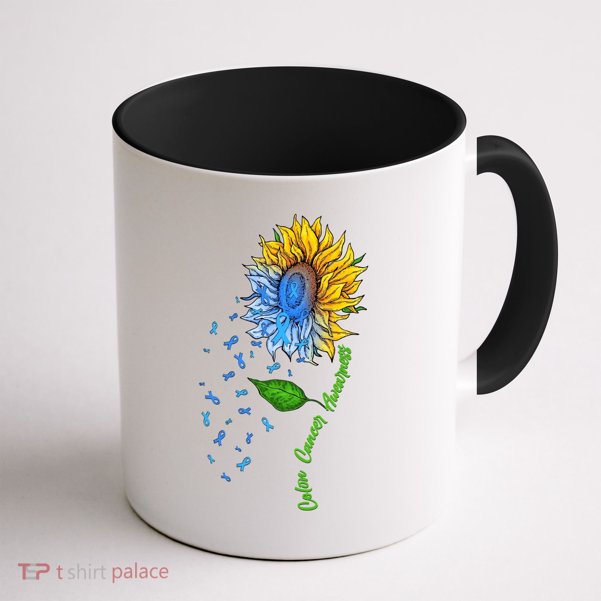 Colon Cancer Awareness Sunflower Support Coffee Mug