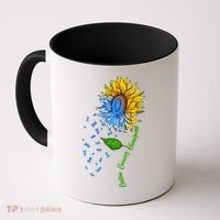 Colon Cancer Awareness Sunflower Support Coffee Mug thumb 0