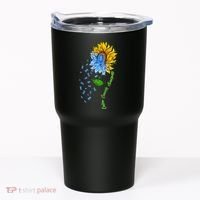 Colon Cancer Awareness Sunflower Support Tumbler thumb 0