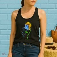 Colon Cancer Awareness Sunflower Support Women's Tank Top thumb 2