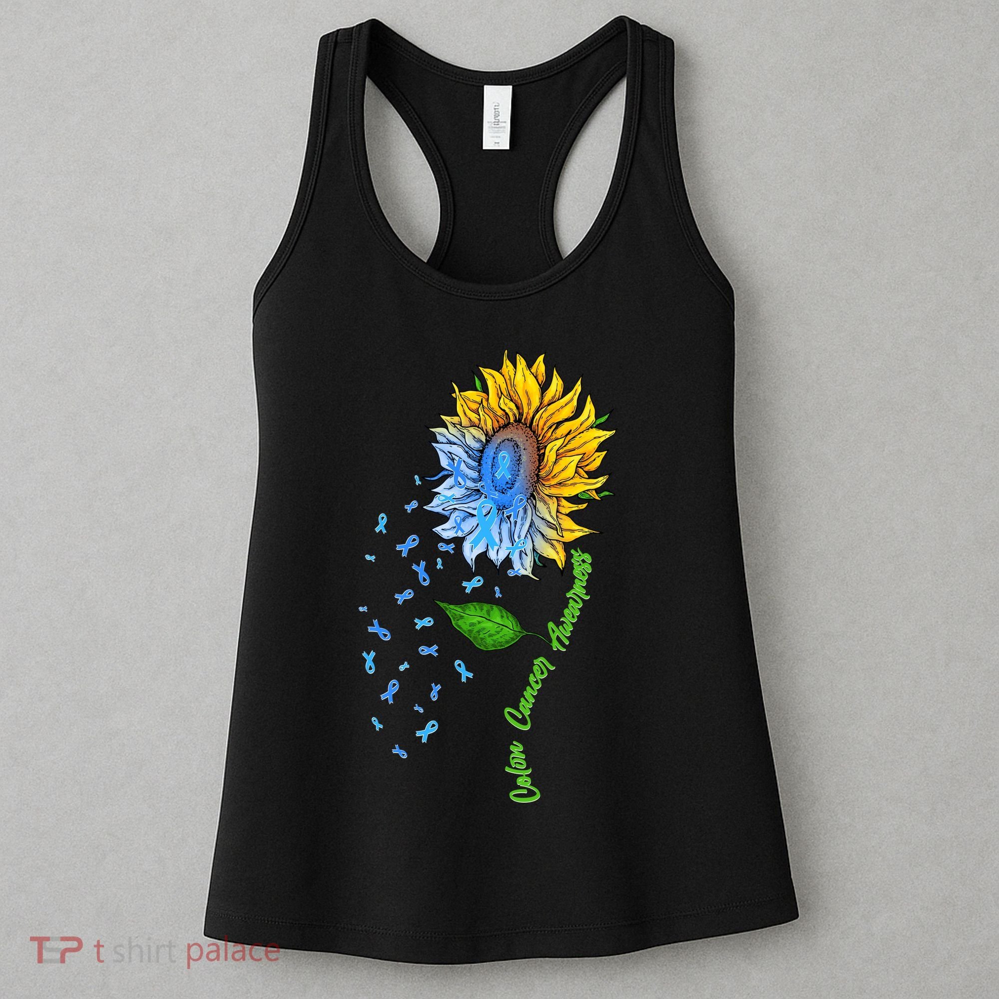Colon Cancer Awareness Sunflower Support Women's Tank Top