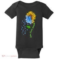 Colon Cancer Awareness Sunflower Support Baby Bodysuit thumb 0
