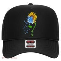 Colon Cancer Awareness Sunflower Support Hat thumb 0