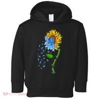 Colon Cancer Awareness Sunflower Support Toddler Hoodie thumb 0
