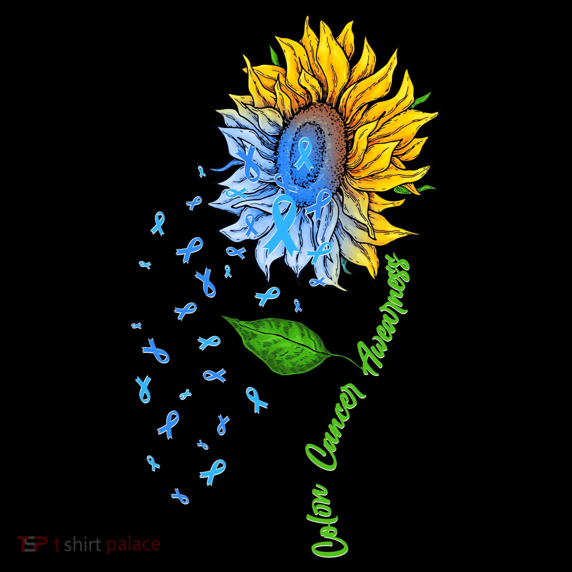Colon Cancer Awareness Sunflower Support Toddler Hoodie