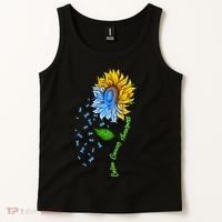 Colon Cancer Awareness Sunflower Support Tank Top thumb 2