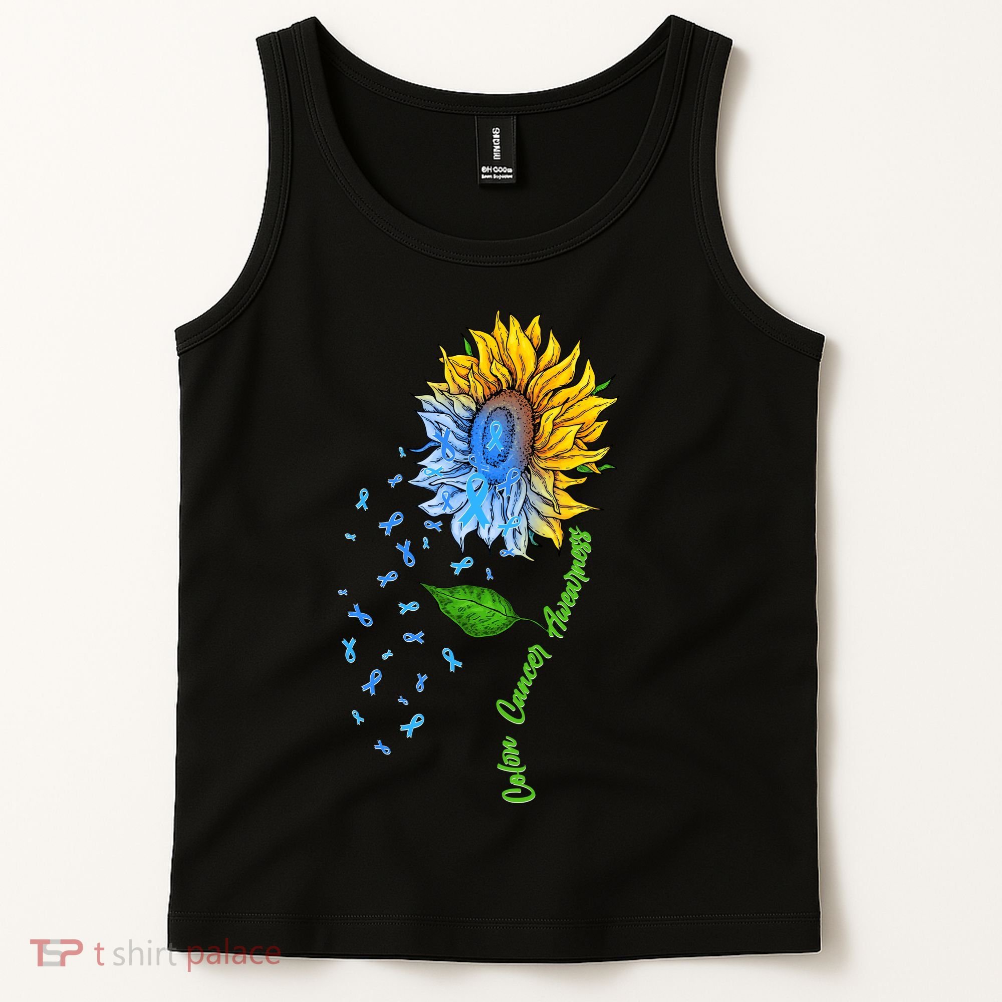 Colon Cancer Awareness Sunflower Support Tank Top