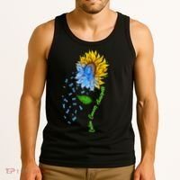Colon Cancer Awareness Sunflower Support Tank Top thumb 3