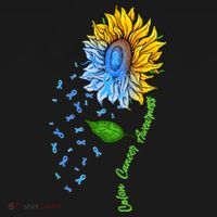Colon Cancer Awareness Sunflower Support Women's T-Shirt thumb 6