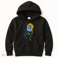 Colon Cancer Awareness Sunflower Support Kids Hoodie thumb 0