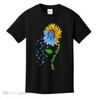 Colon Cancer Awareness Sunflower Support Kids T-Shirt thumb 0