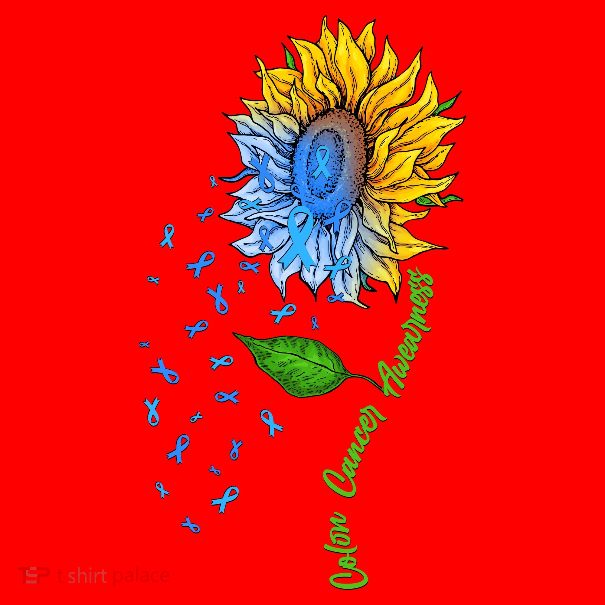 Colon Cancer Awareness Sunflower Support Santa Hat