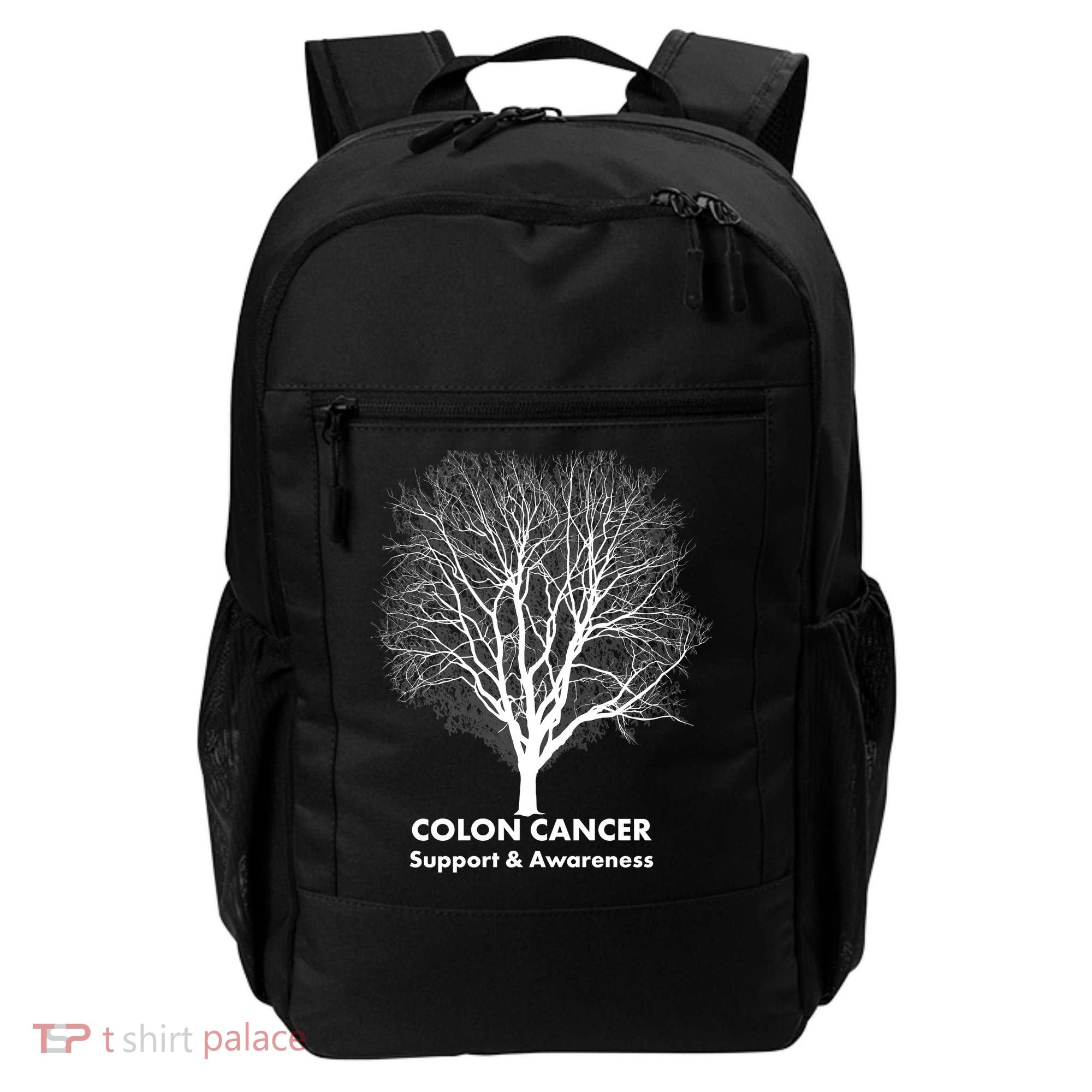 Colon Cancer Awareness Tree Backpack