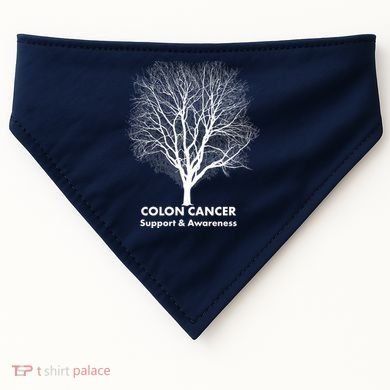 Colon Cancer Awareness Tree USA-Made Doggie Bandana