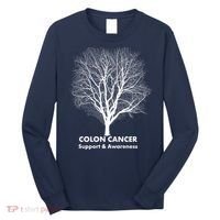 Colon Cancer Awareness Tree Long Sleeve Shirt thumb 0