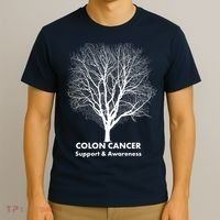 Colon Cancer Awareness Tree T-Shirt thumb 3