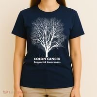 Colon Cancer Awareness Tree T-Shirt thumb 4