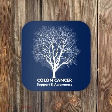 Colon Cancer Awareness Tree Coaster