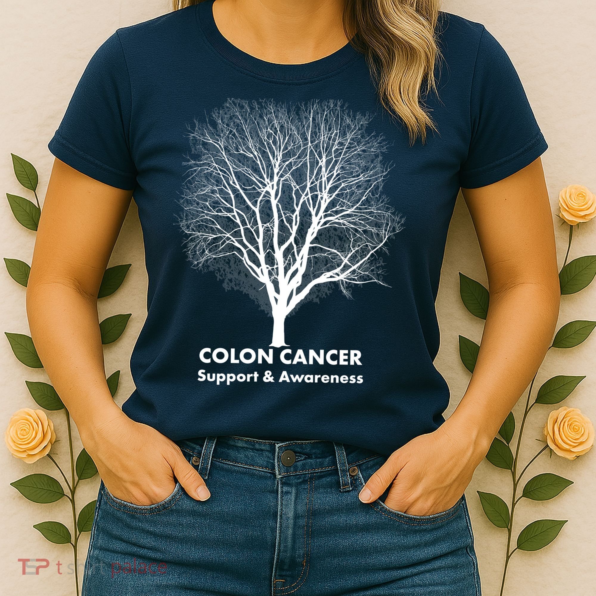 Colon Cancer Awareness Tree Women's T-Shirt
